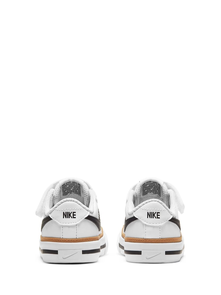 Biało-czarny - Niemowlęce buty sportowe Nike Court Legacy - Image 6 of 10