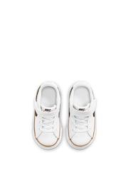 Nike White/Black Infant Court Legacy Trainers - Image 7 of 10