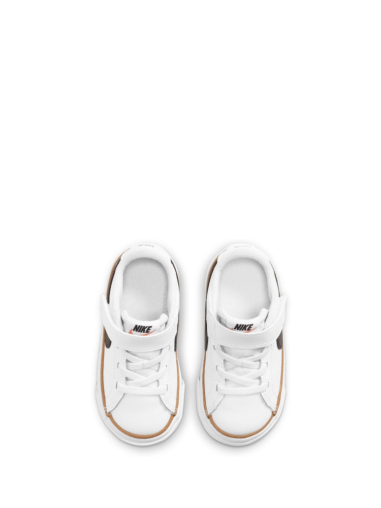 Biało-czarny - Niemowlęce buty sportowe Nike Court Legacy - Image 7 of 10