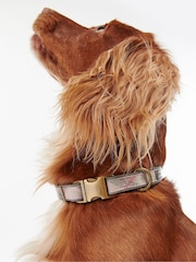 Barbour® Pink Reflective Tartan Dog Collar - Image 1 of 6