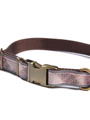 Barbour® Pink Reflective Tartan Dog Collar - Image 4 of 6