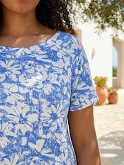 Haut Roman Grandes tailles Bardot extensible à fleurs - Image 5 de 5