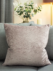 Ashley Wilde Vintage Pink Kassaro Crushed Velvet Feather Filled Cushion - Image 1 of 1