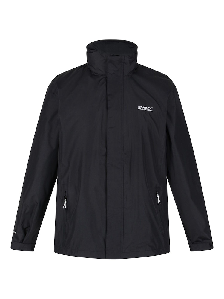 Regatta Black Mens Matt Waterproof Jacket - Image 7 of 9