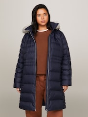 Tommy Hilfiger Blue Curve Tyra Down Coat - Image 1 of 9