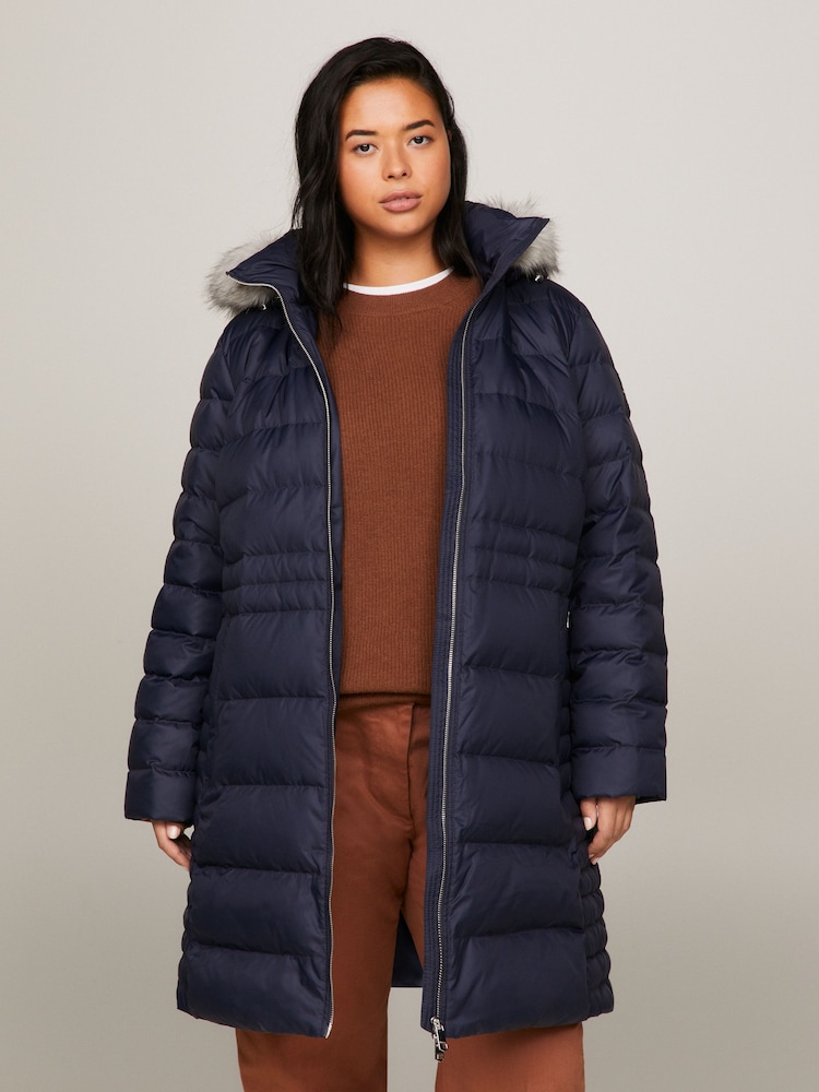 Tommy Hilfiger Blue Curve Tyra Down Coat - Image 1 of 9