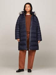 Tommy Hilfiger Blue Curve Tyra Down Coat - Image 2 of 9