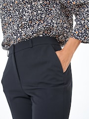 Roman Black Long Tapered Leg Stretch Trousers - Image 3 of 4