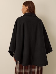 Monsoon Black Claudie Cape Coat - Image 4 of 4