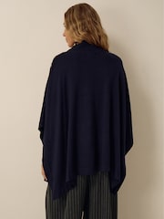 Monsoon Blue Bae Button Cape Poncho - Image 3 of 4