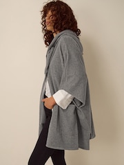 Monsoon Grey Samia Knitted Scarf Cape - Image 4 of 5