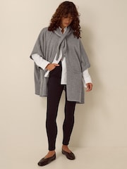 Monsoon Grey Samia Knitted Scarf Cape - Image 5 of 5