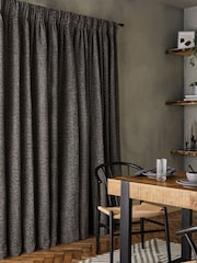 Grey Next Multi Chenille Pencil Pleat Lined Curtains - Image 1 of 11