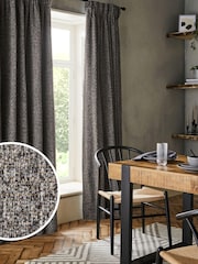 Grey Next Multi Chenille Pencil Pleat Lined Curtains - Image 4 of 11