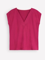 Pula - Boden Imi Supersoft V-neck T-Shirt - Larawan 1 ng 1