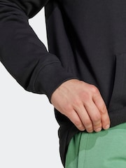 adidas originals Black 100% Cotton Trefoil Essentials Hoodie - Image 4 of 6