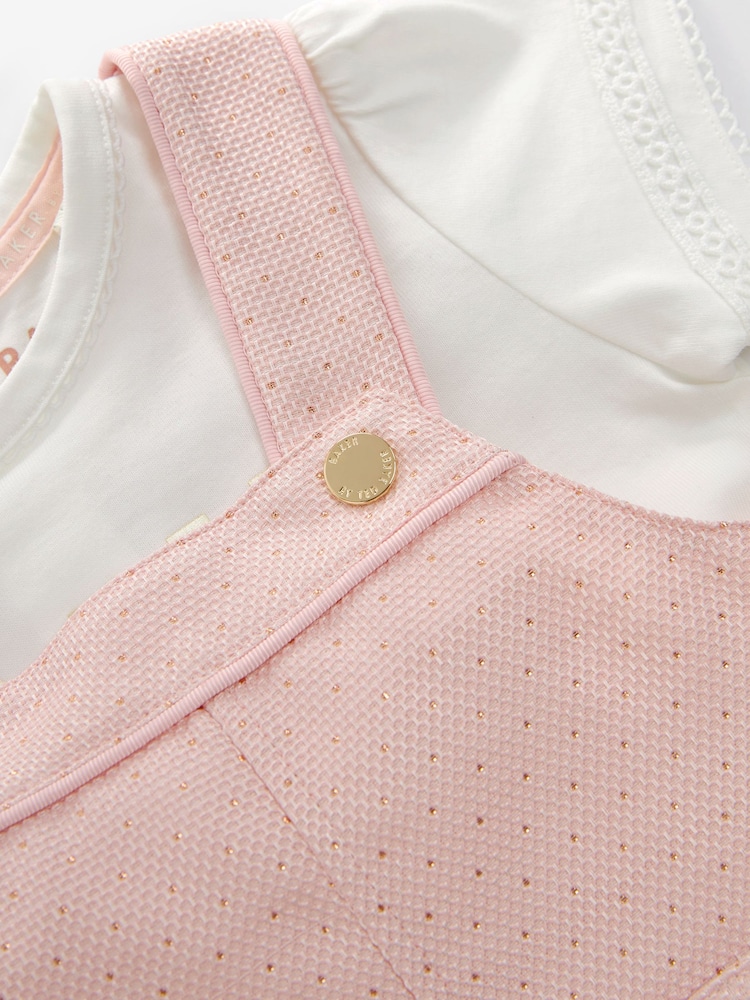 Baker by Ted Baker Pink Pinafore and T-Shirt Set - Image 12 of 12 Baker by Ted Baker Pink Pinafore and T-Shirt Set - Image 12 of 12