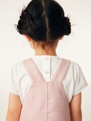 Baker by Ted Baker Pink Pinafore and T-Shirt Set - Image 5 of 12