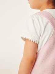 Baker by Ted Baker Pink Pinafore and T-Shirt Set - Image 6 of 12