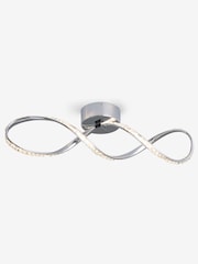 Silver Arya Twist Flush Ceiling Light - Image 2 of 6
