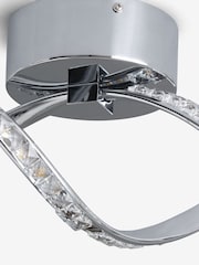 Silver Arya Twist Flush Ceiling Light - Image 4 of 6