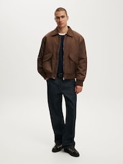 Cotton On Brown Bronx Bomber Jacket - Image 3 of 5