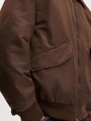 Cotton On Brown Bronx Bomber Jacket - Image 4 of 5