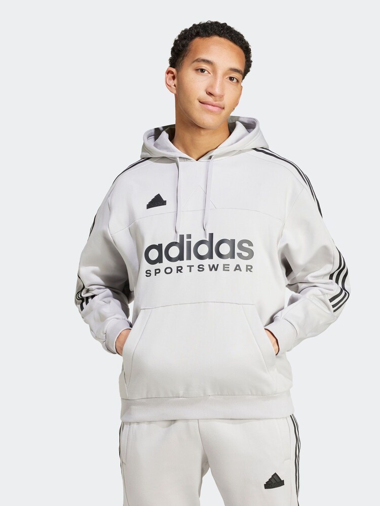 siva - adidas House of Tiro Fleece kapucar; jopa/pulover s kapuco - Slika 1 iz 7