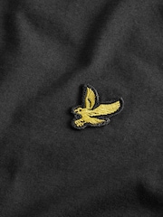 Черный - Хлопковая футболка с вырезом под горло Lyle & Scott - Image 5 of 5