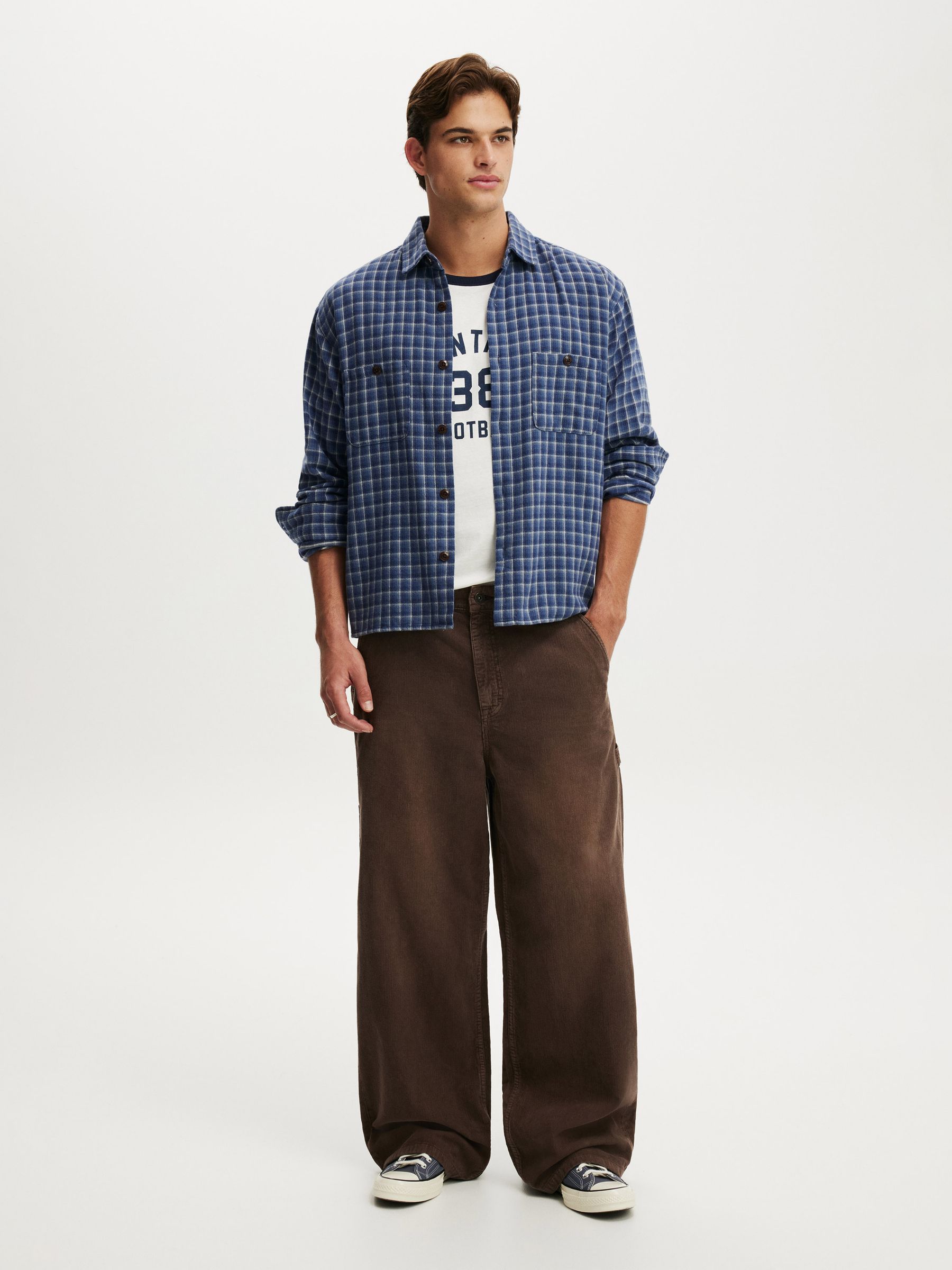 Buy Cotton On Brown Super Baggy Worker Trousers from Next USA