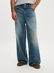 Cotton On Light Blue Super Baggy Jeans - Image 1 of 6