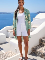 Chemise Roman en coton mélangé fleurie - Image 3 de 5