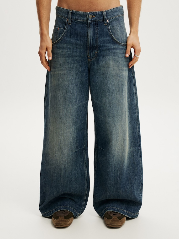 Синій - Cotton On Y2K Super Baggy Jeans - Image 1 of 6