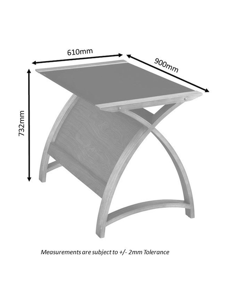Jual Oak Helsinki Small Wooden Laptop Desk - Image 2 of 3