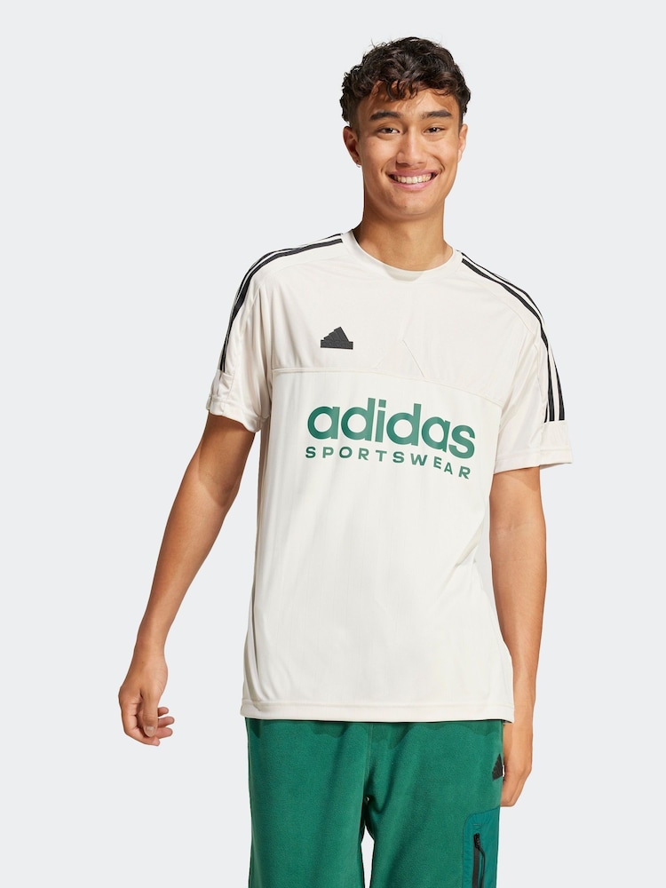 adidas Brown Tiro T-Shirt - Image 1 of 7