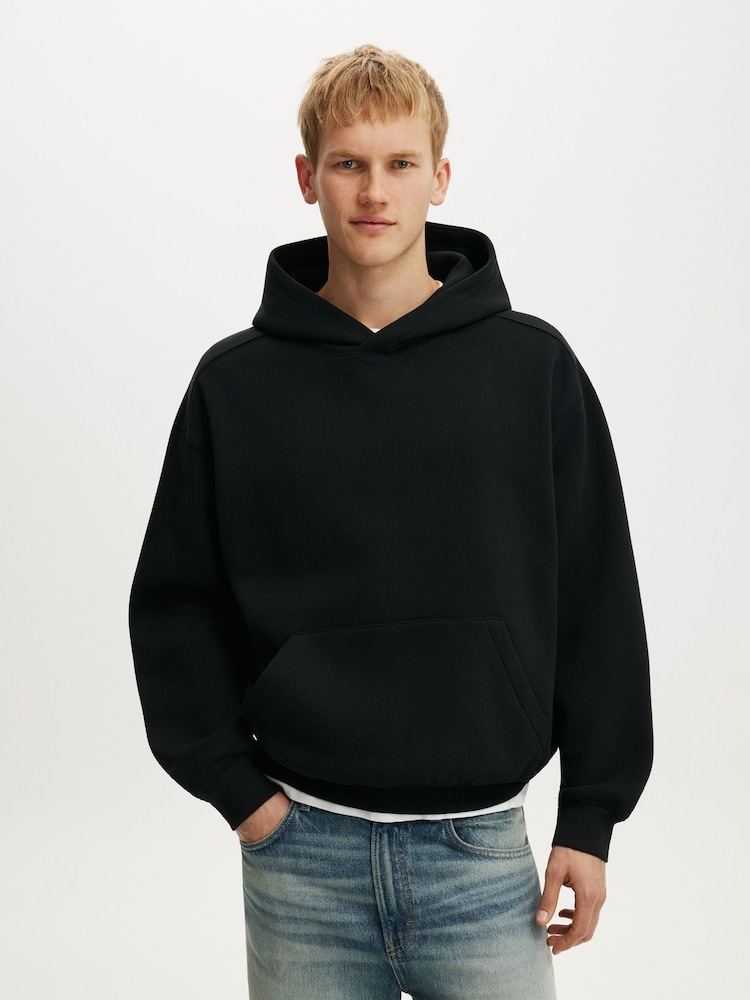 Cotton On Black Ground Box Fit Hoodie - Image 1 of 4 Cotton On Black Ground Box Fit Hoodie - Image 1 of 4