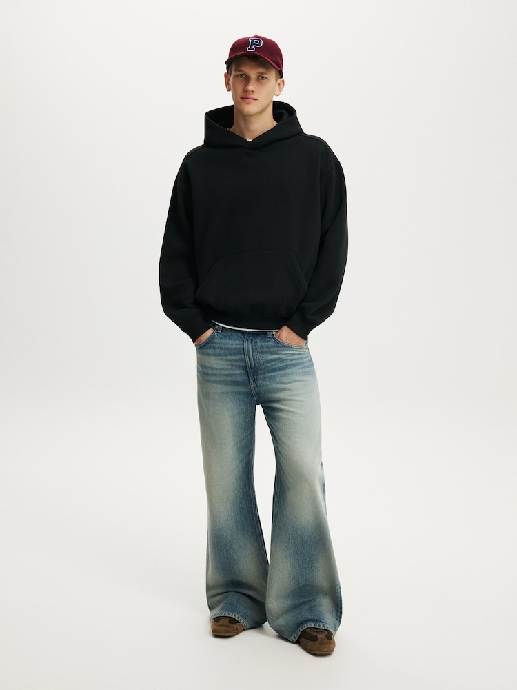 Cotton On Black Ground Box Fit Hoodie - Image 4 of 4 Cotton On Black Ground Box Fit Hoodie - Image 4 of 4