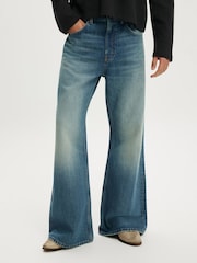 Cotton On Blue Baggy Bootcut Jeans - Image 1 of 6