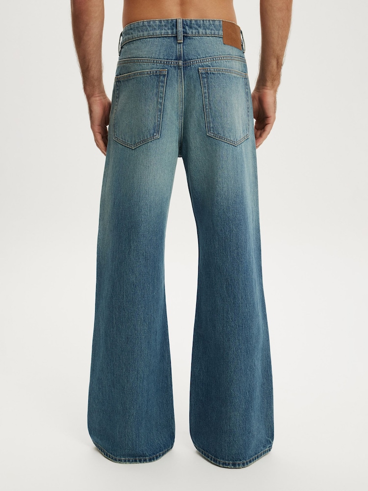 Cotton On Blue Baggy Bootcut Jeans - Image 2 of 6 Cotton On Blue Baggy Bootcut Jeans - Image 2 of 6