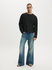 Cotton On Blue Baggy Bootcut Jeans - Image 3 of 6