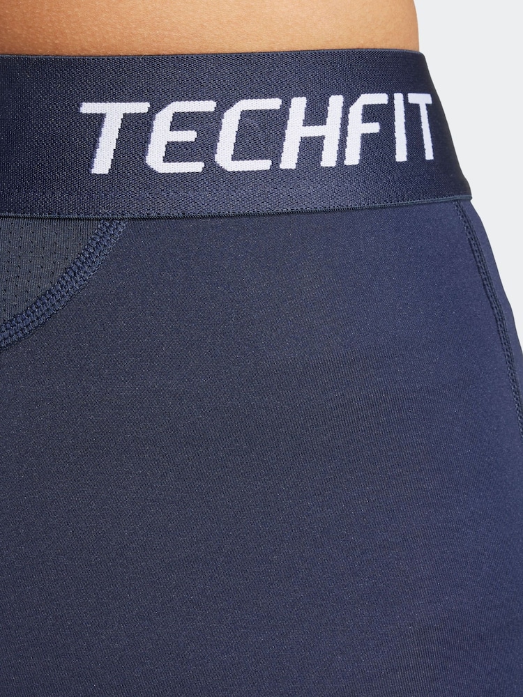 adidas Blue TECHFIT Compression Training Long Tights - Image 4 of 6