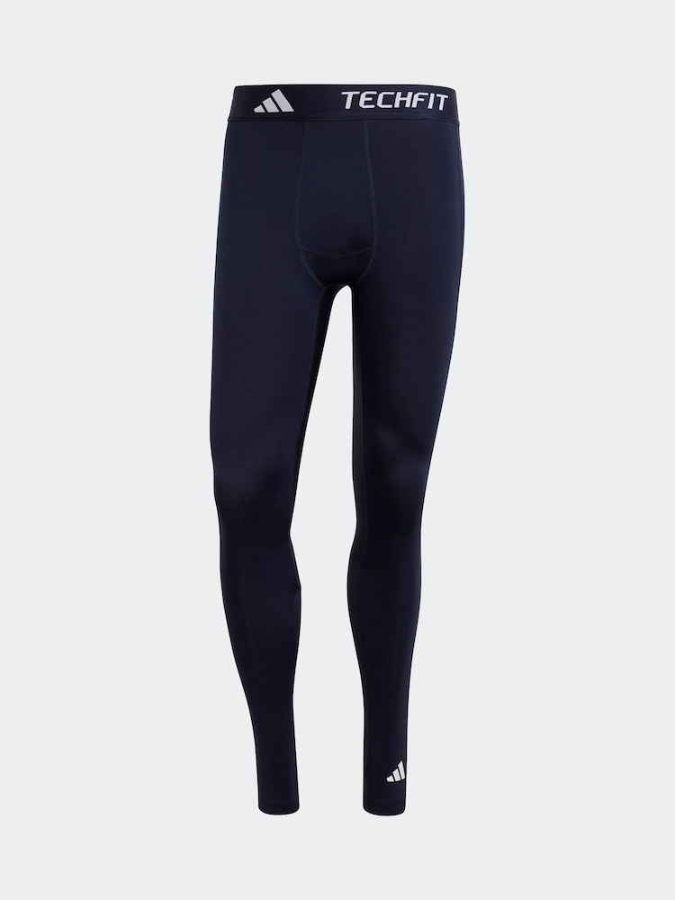 adidas Blue TECHFIT Compression Training Long Tights - Image 6 of 6