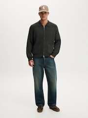 Cotton On Black Zip Through Knitted Bomber Jumper - Image 4 of 4