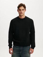 Cotton On Black Super Soft Boxy Knit Jumper - Image 1 of 4