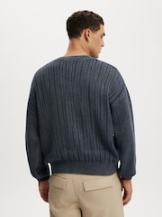 Cotton On Blue Box Fit Crew Knit Jumper - Image 2 of 5