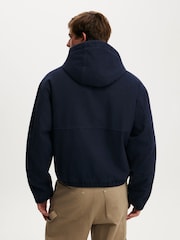 Cotton On Blue Cropped Hooded Bomber Jacket - Image 2 of 4