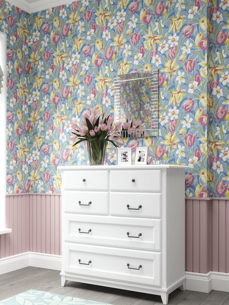Laura Ashley White Devon 4+2 Drawer Chest - Image 1 of 4