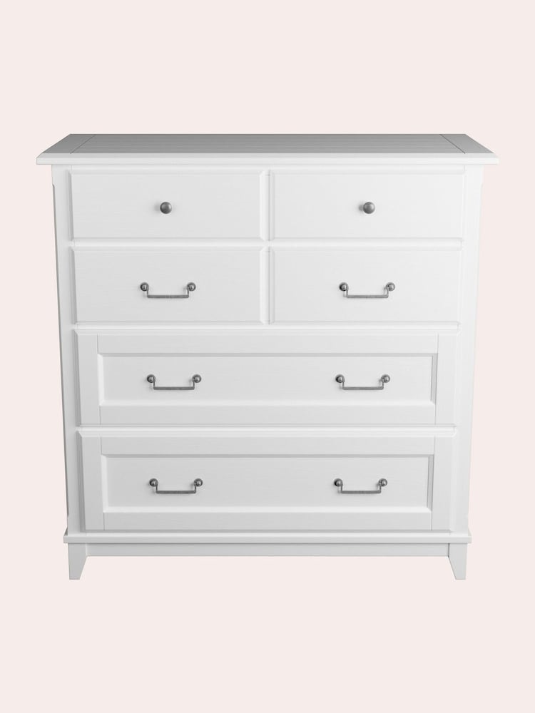 Laura Ashley White Devon 4+2 Drawer Chest - Image 2 of 4
