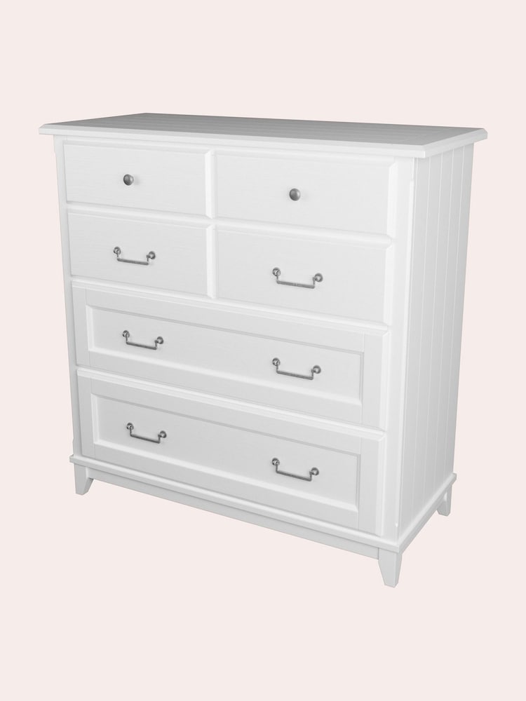 Laura Ashley White Devon 4+2 Drawer Chest - Image 4 of 4