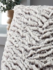 Catherine Lansfield Grey Wolf Faux Fur Cushion - Image 3 of 5
